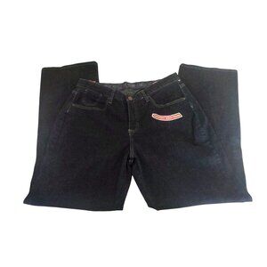 Lee Womens Size 14W Medium Jeans Just Below The Waist Bootcut Stretch Dark Wash